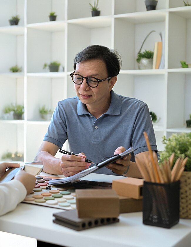 Image of Father Receiving Gift From Son